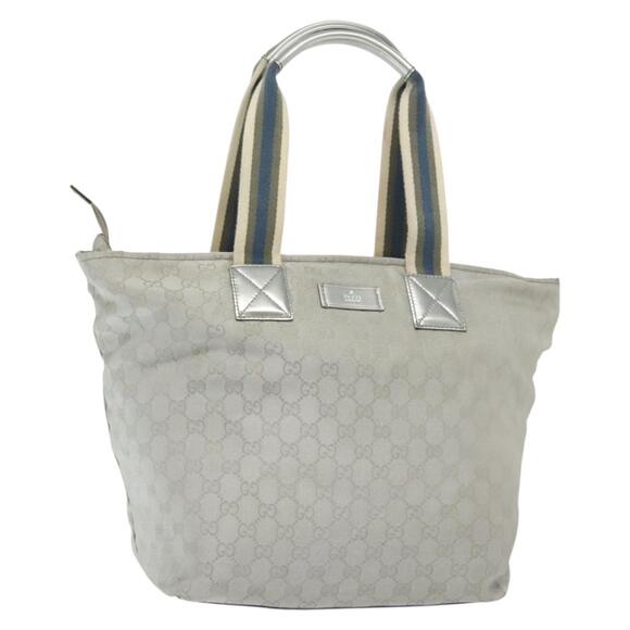 GUCCI GG Canvas Tote Bag Silver - Picture 1 of 16